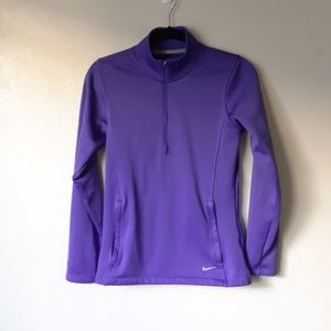 Purple nike half zip up